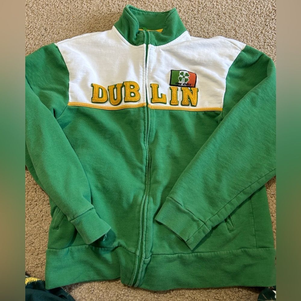 Dublin Ireland Zip Up Hoodie Sweatshirt Jacket